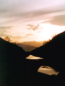 Lagunas en el cielo-abierto de la Braña